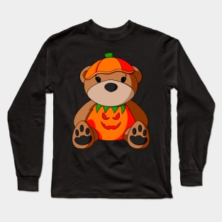 Pumpkin Teddy Bear Long Sleeve T-Shirt